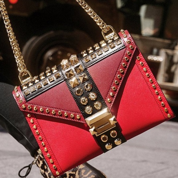 Michael Kors Handbags - NEW Michael Kors studded leather chain strap Bag